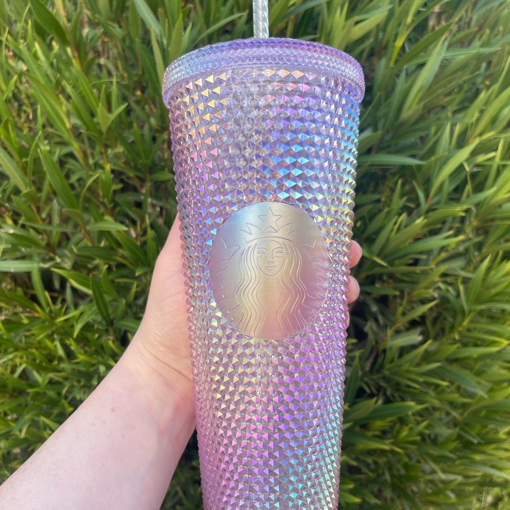 Iridescent Pink Studded Starbucks Cup